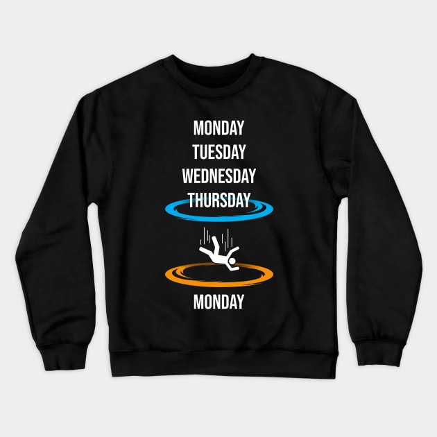 Monday Tuesday Wednesday Thursday BLINK Monday Crewneck Sweatshirt by Bomdesignz